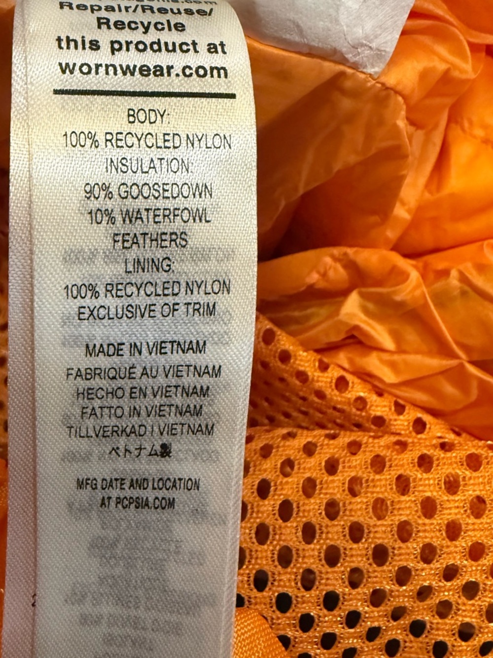 Patagonia Fitz Roy 30°F Sleeping Bag 800 Fill Down Regular Mango Ultralight NWT - Picture 14 of 15